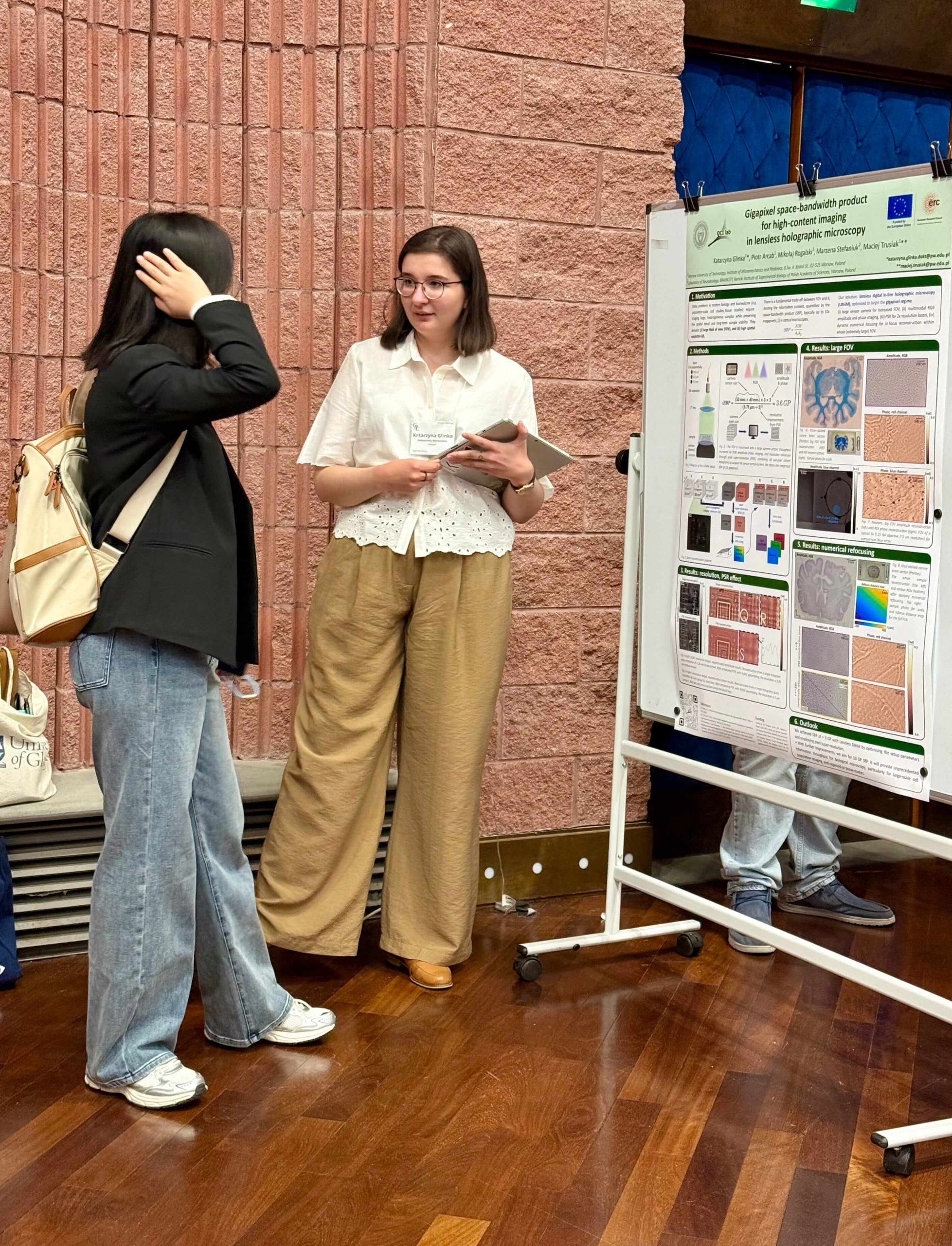 Kasia presenting her poster