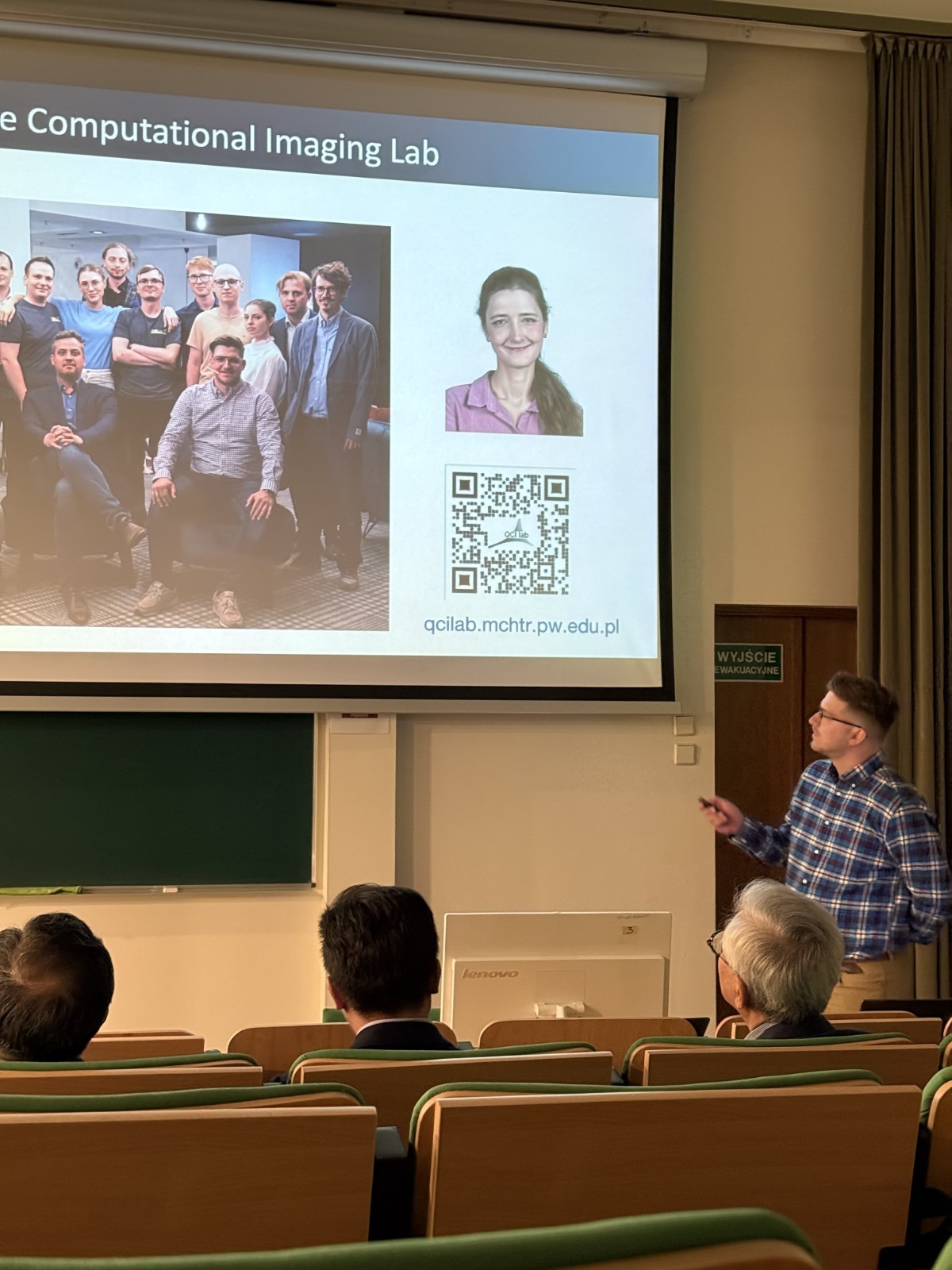 Piotr during his presentation