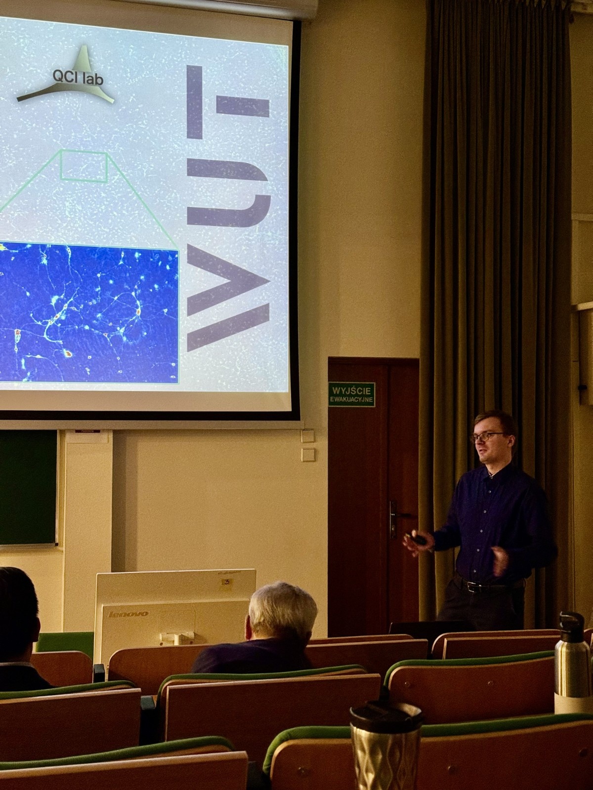 Mikołaj during his presentation