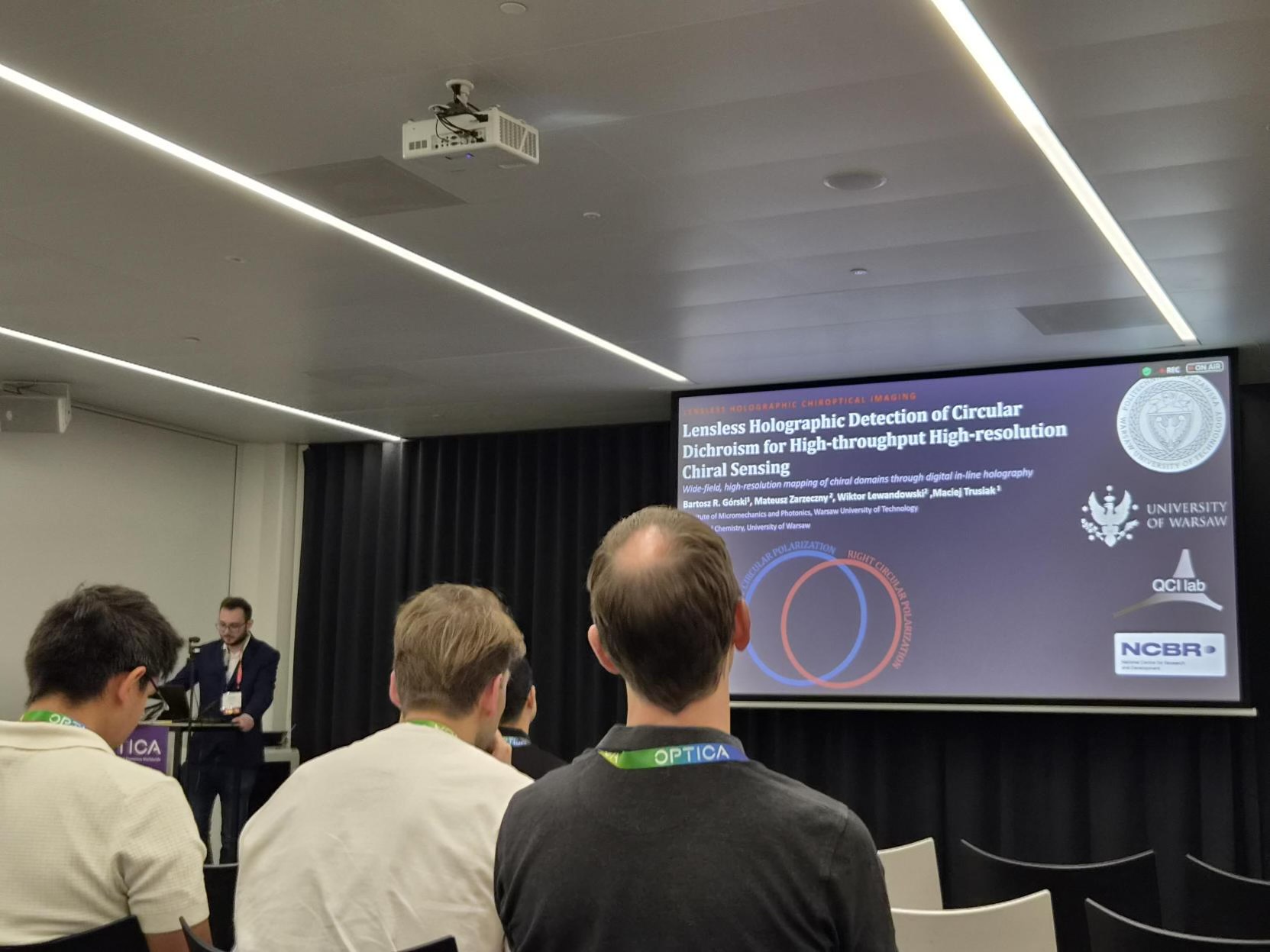 Bartosz delivering his talk