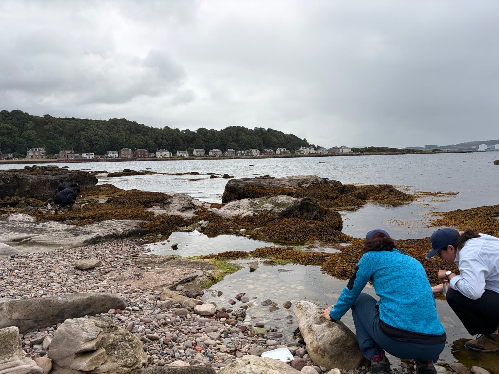 Kasia collecting samples at the field trip